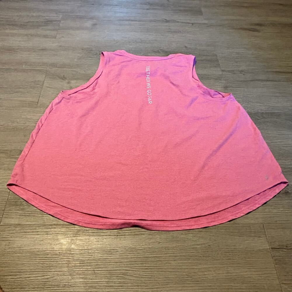 Peloton Muscle Tank Womens 1X Pink Together We Go Far Workout Top Sleeveless - Picture 3 of 10